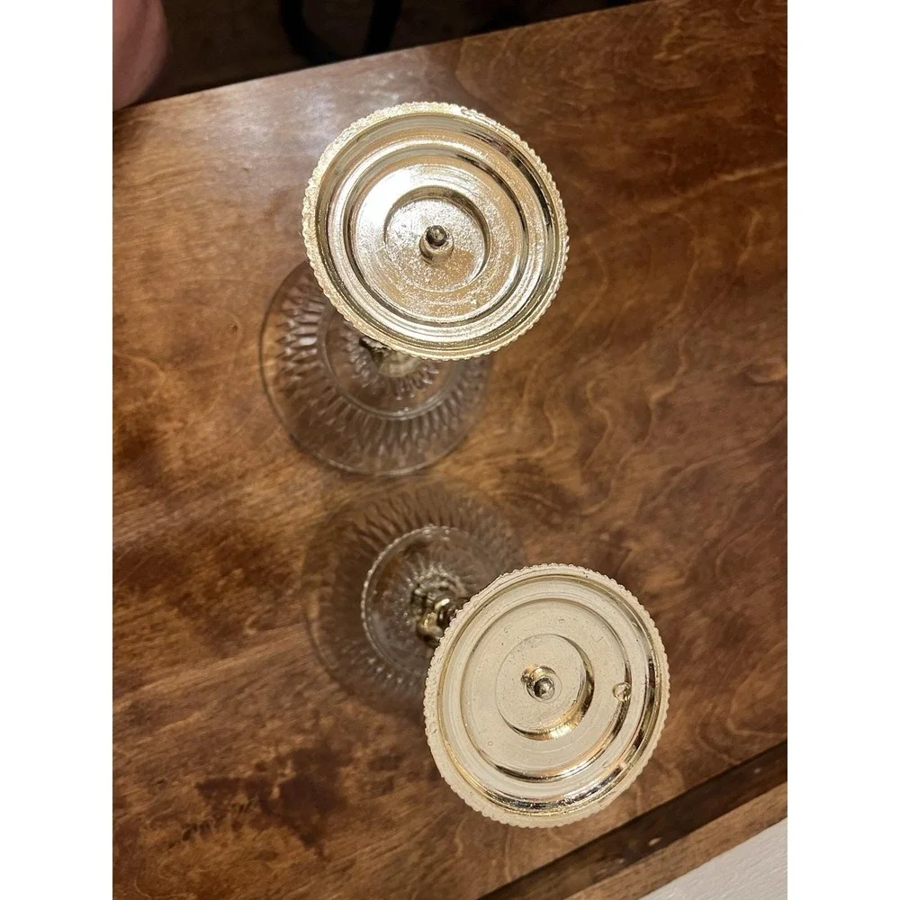 Pair Vintage Pedestal Angel/Fairy Compote Hollywood Regency Trinket Candle Dish